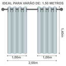 2m x 1,40m Marrom Voil+Blkt
