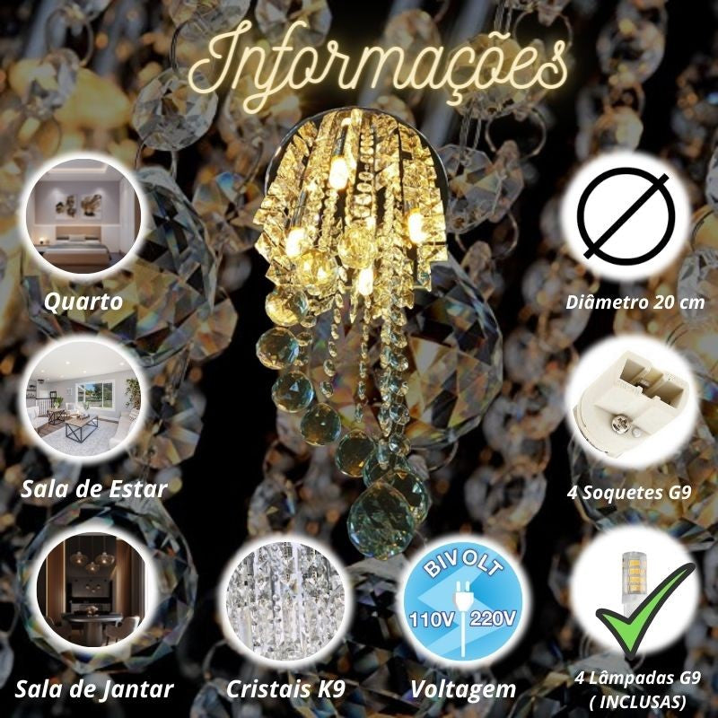Lustre Cristal 25cm