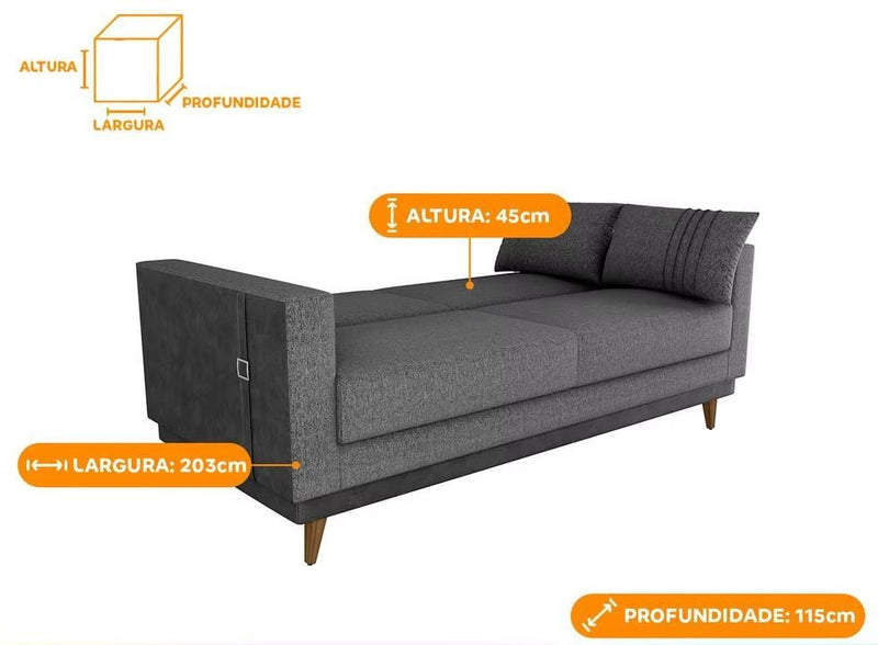 2,03 Sofá-cama 3 Lug.