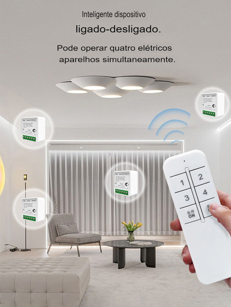 Mini interruptor Inteligente com WIFI, Suporte de APP Alexa Google Home e Contro