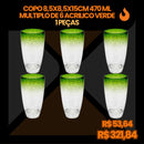 Kit Bandejas e Expositores com Louças VERDE EntreCasa (38 Peças)