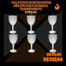 Kit Bandejas e Louças TRANSPARENTES EntreCasa (39 Peças)