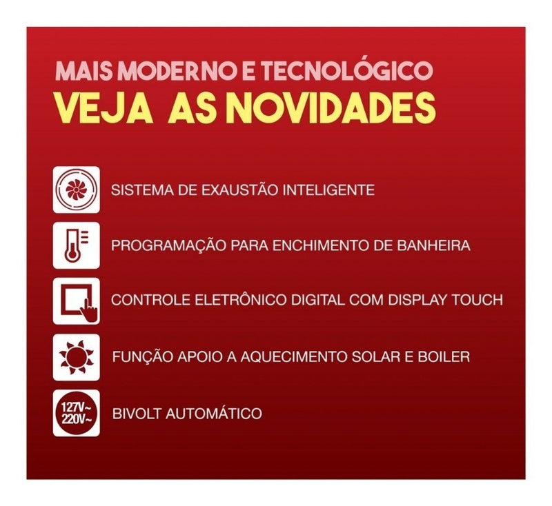 Aquecedor à Gás- 1 Ducha +Torneira Quente
