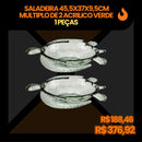 Kit Bandejas e Expositores com Louças VERDE EntreCasa (38 Peças)