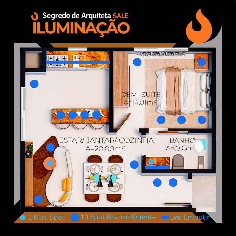 KIT de Iluminação P/Concretto