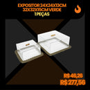 Kit Bandejas e Expositores com Louças VERDE EntreCasa (38 Peças)