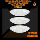 Kit Bandejas e Louças TRANSPARENTES EntreCasa (39 Peças)