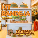 Kit Bandejas e Expositores com Louças VERDE EntreCasa (38 Peças)