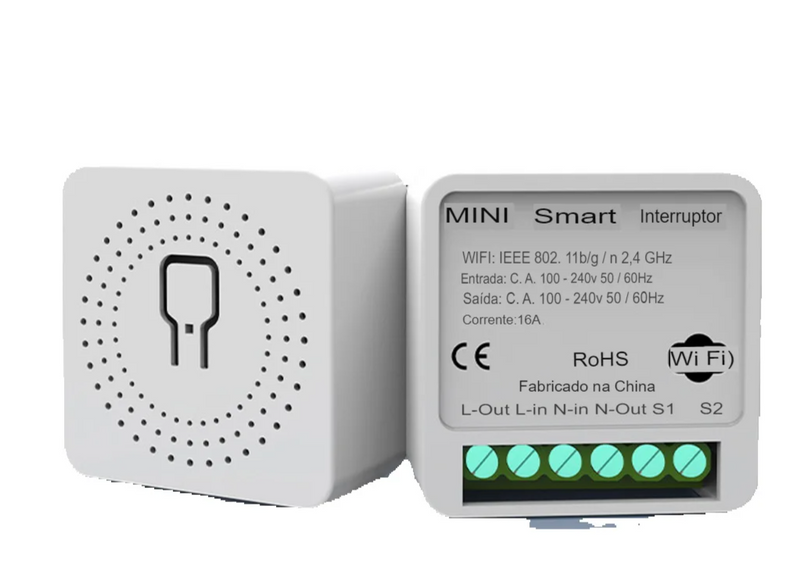 Mini interruptor Inteligente com WIFI, Suporte de APP Alexa Google Home e Contro