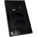 Tomada + USB (Preto e Branco)