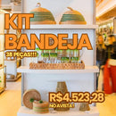 Kit Bandejas e Expositores com Louças VERDE EntreCasa (38 Peças)