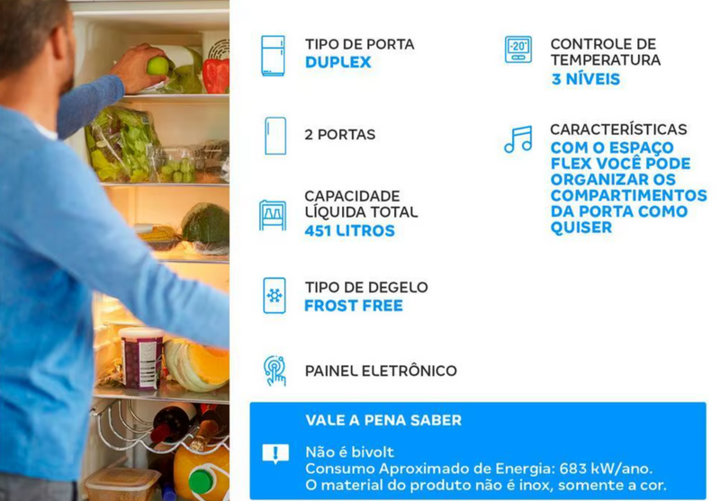 Geladeira 451L