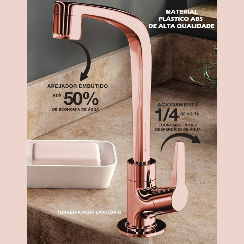 Kit Louças Banheiro Rose Gold