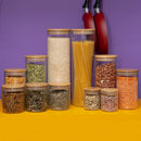 11Potes de vidro e bambu