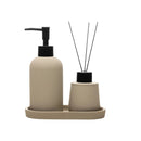 Saboneteira+Difusor Em Cerâmica Nude