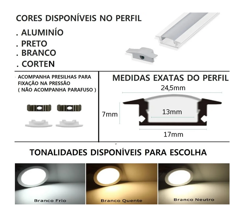 2m Iluminação Emb. Gesso