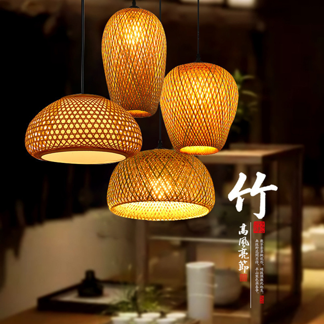 Lustre de Vime e Bambu