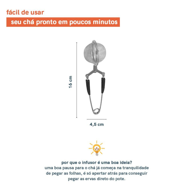 Infusor de chá inox