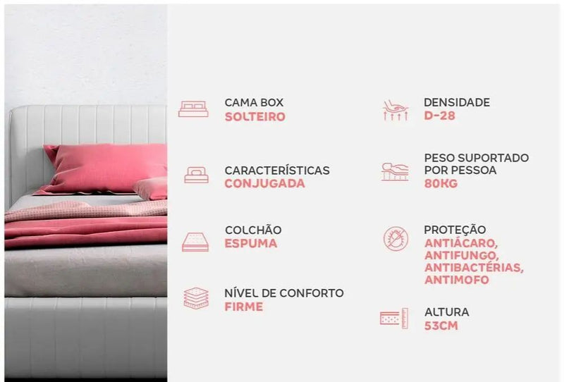 Solteiro -Cama Box