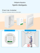 Mini interruptor Inteligente com WIFI, Suporte de APP Alexa Google Home e Contro