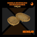 Kit Bandejas e Louças TRANSPARENTES EntreCasa (39 Peças)