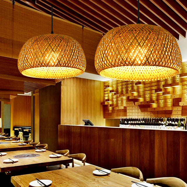 Lustre de Vime e Bambu