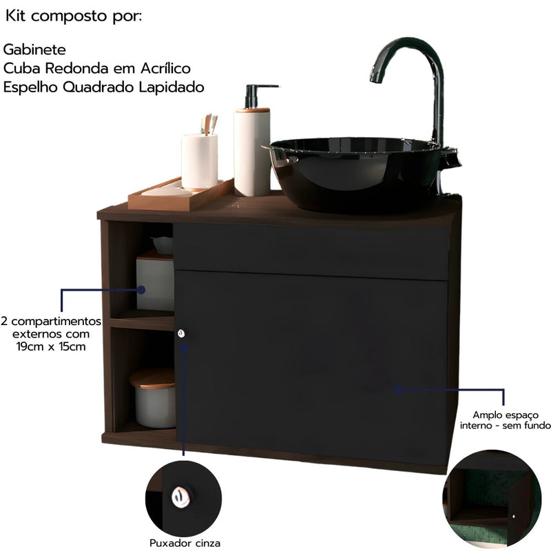 60cm armário+cuba+ Espelho