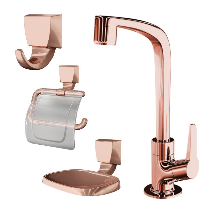 Kit Louças Banheiro Rose Gold
