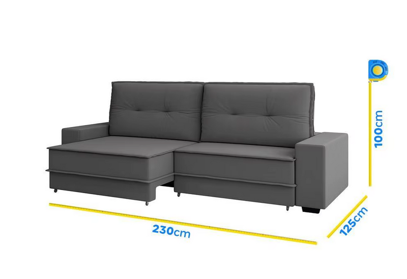 Sofá Retrá/Recli. 4 Lug.