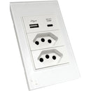 Tomada + USB (Preto e Branco)