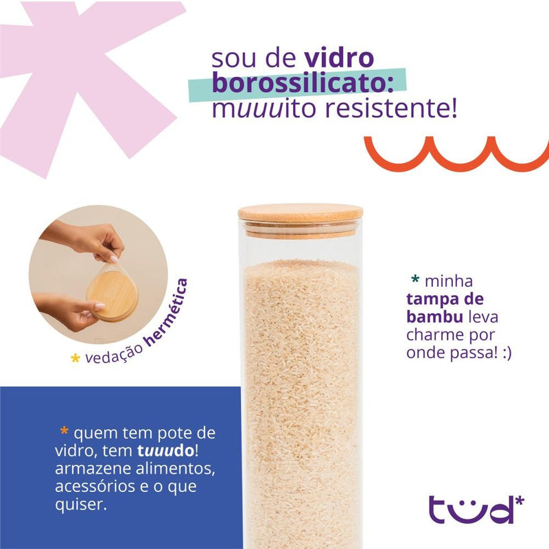 11Potes de vidro e bambu