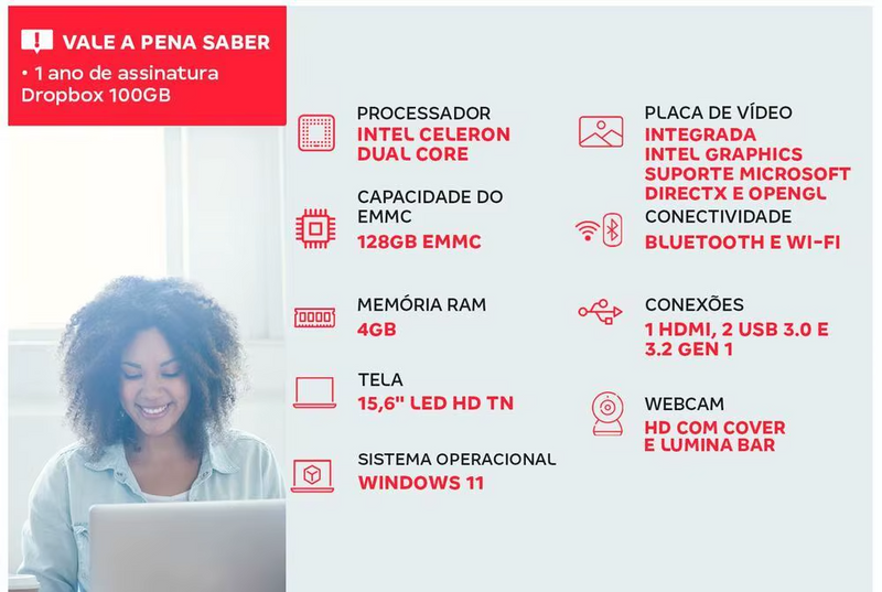 Notebook Positivo - C15 Intel 4GB 1