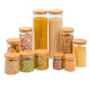 11Potes de vidro e bambu