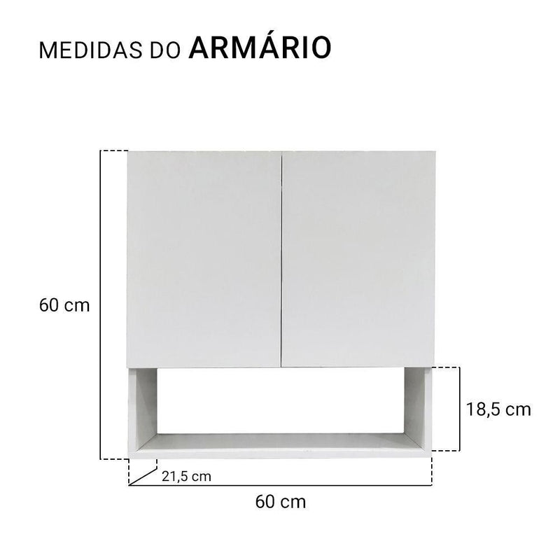 60cm Módulo Aéreo+2Portas