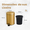 Kit Lixeira 3L + Escova Sanitária