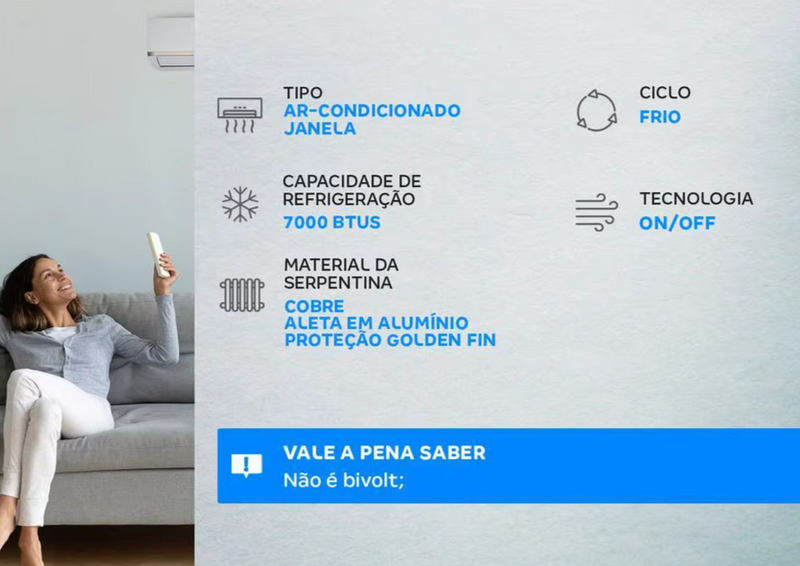 7.000 BTU's Ar-condicionado
