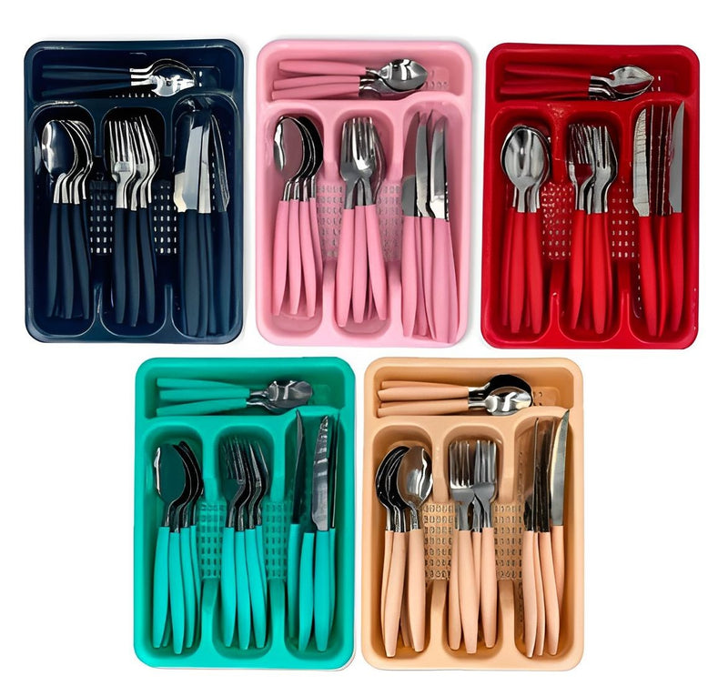 Talheres 24 Pçs + Suporte
