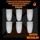 Kit Bandejas e Louças TRANSPARENTES EntreCasa (39 Peças)