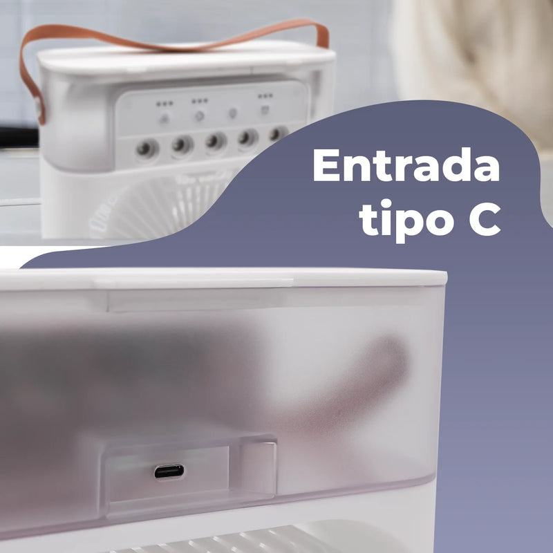 Mini Ar Condicionado/Ventilador/Umidificador De Mesa!
