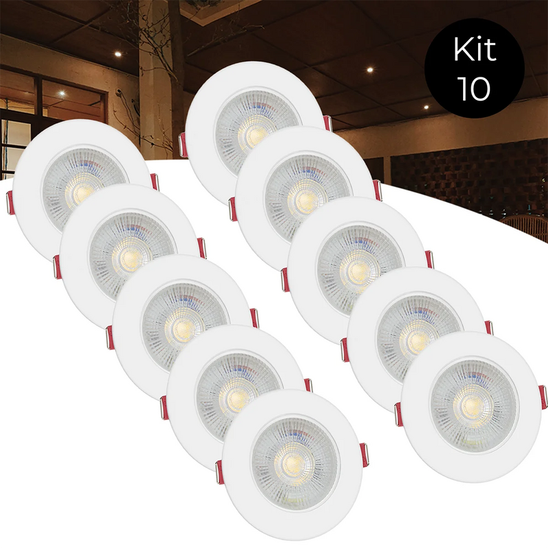 Kit 10 Spot Embutir