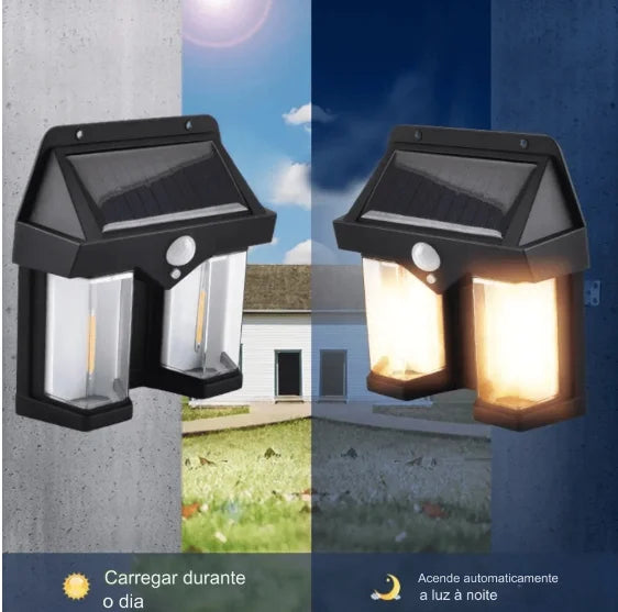 Luminária Dupla -Solar com Sensor