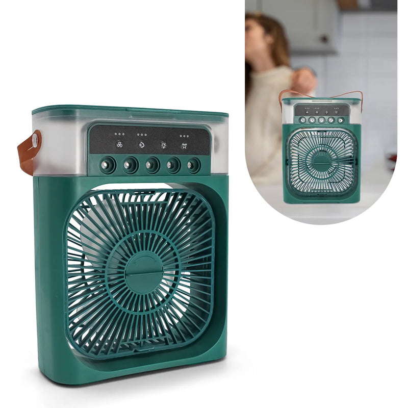 Mini Ar Condicionado/Ventilador/Umidificador De Mesa!