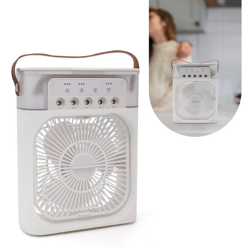 Mini Ar Condicionado/Ventilador/Umidificador De Mesa!