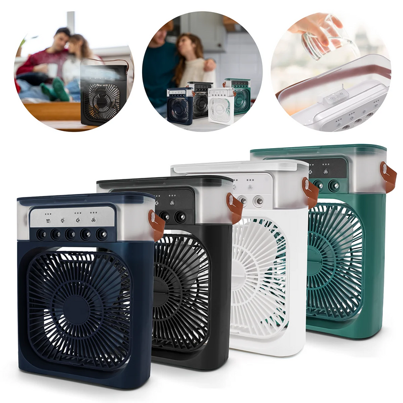 Mini Ar Condicionado/Ventilador/Umidificador De Mesa!