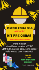 KIT LIMPEZA PRÉ-OBRA DE INTERIORES