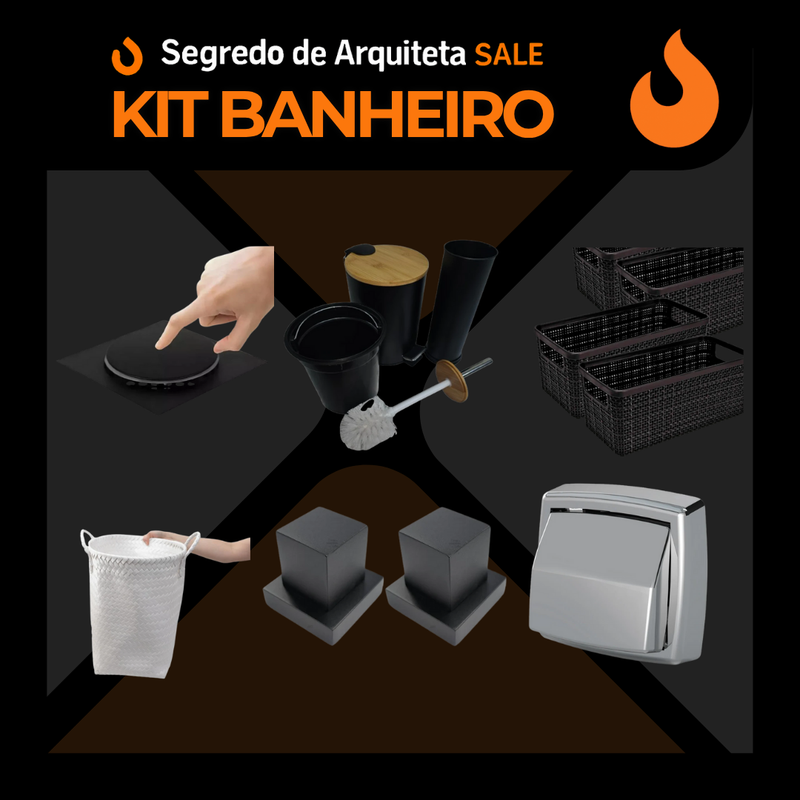 Kit Preto Banheiro