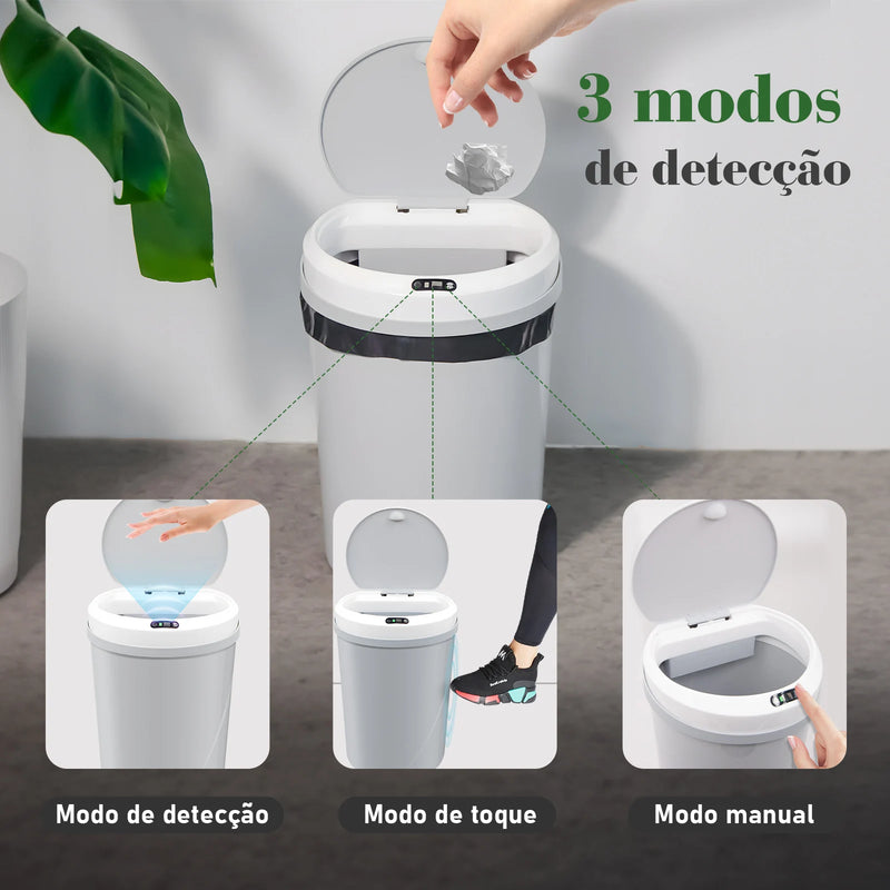 lixeira c/ Sensor (Preto e Branco)