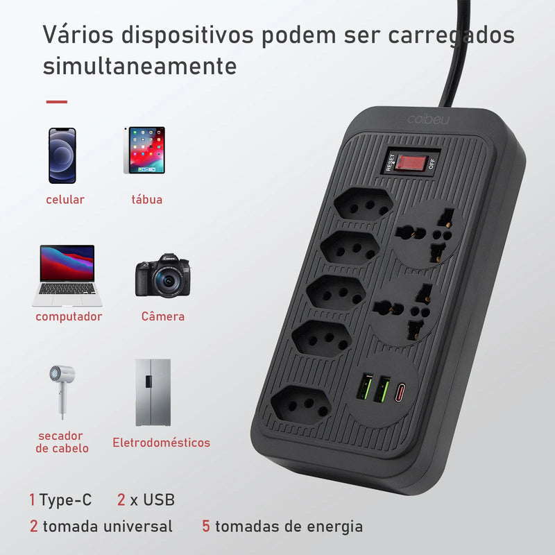 Extensão Tomada e USB