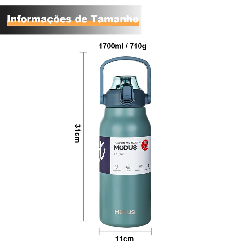 Garrafa Térmica a Vácuo - Inox!