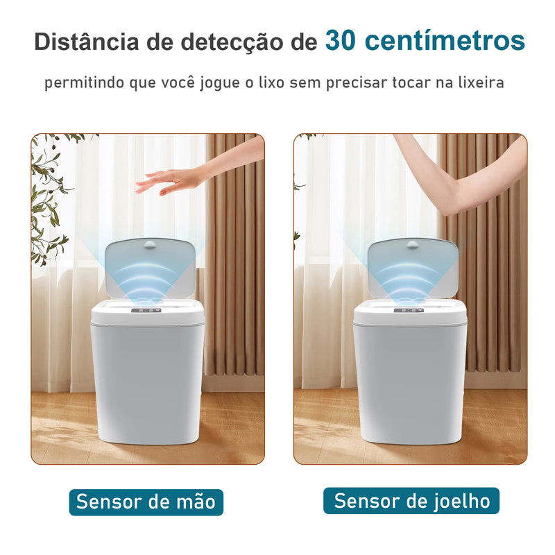 lixeira c/ Sensor (Preto e Branco)